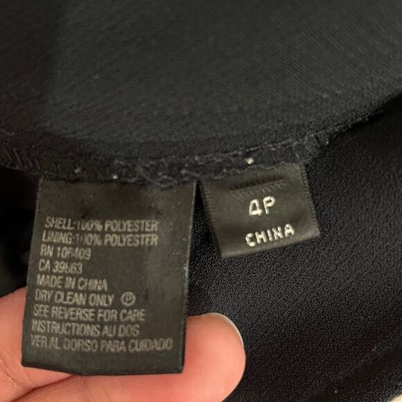 Tahari ASL Women’s Black with White Trim Business/Office Casual Pants Sz-4P - Picture 5 of 5